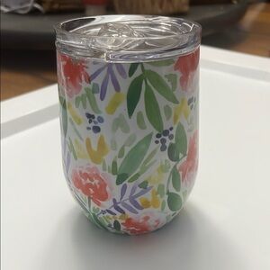 Floral Stainless Steel Wine 12 oz Insulated Tumbler